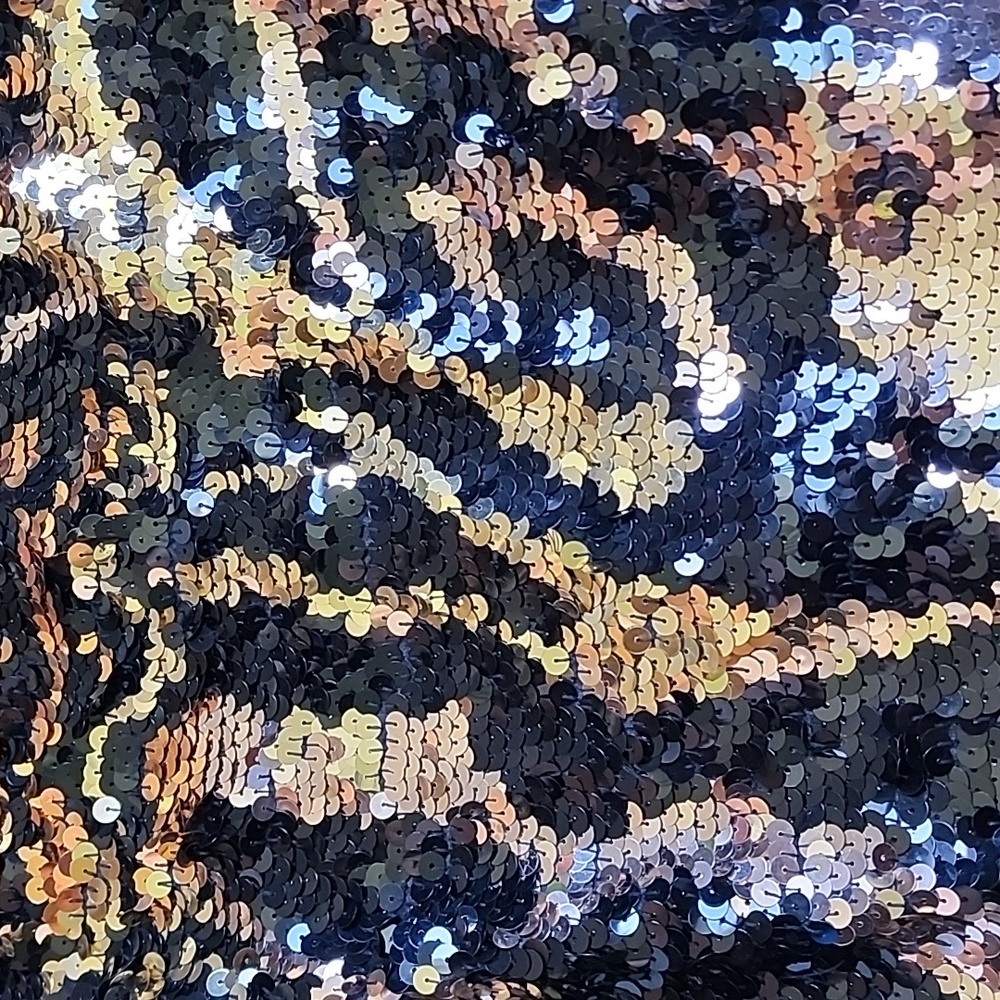 Sequin Black and Gold Dress - Picture 2 of 15